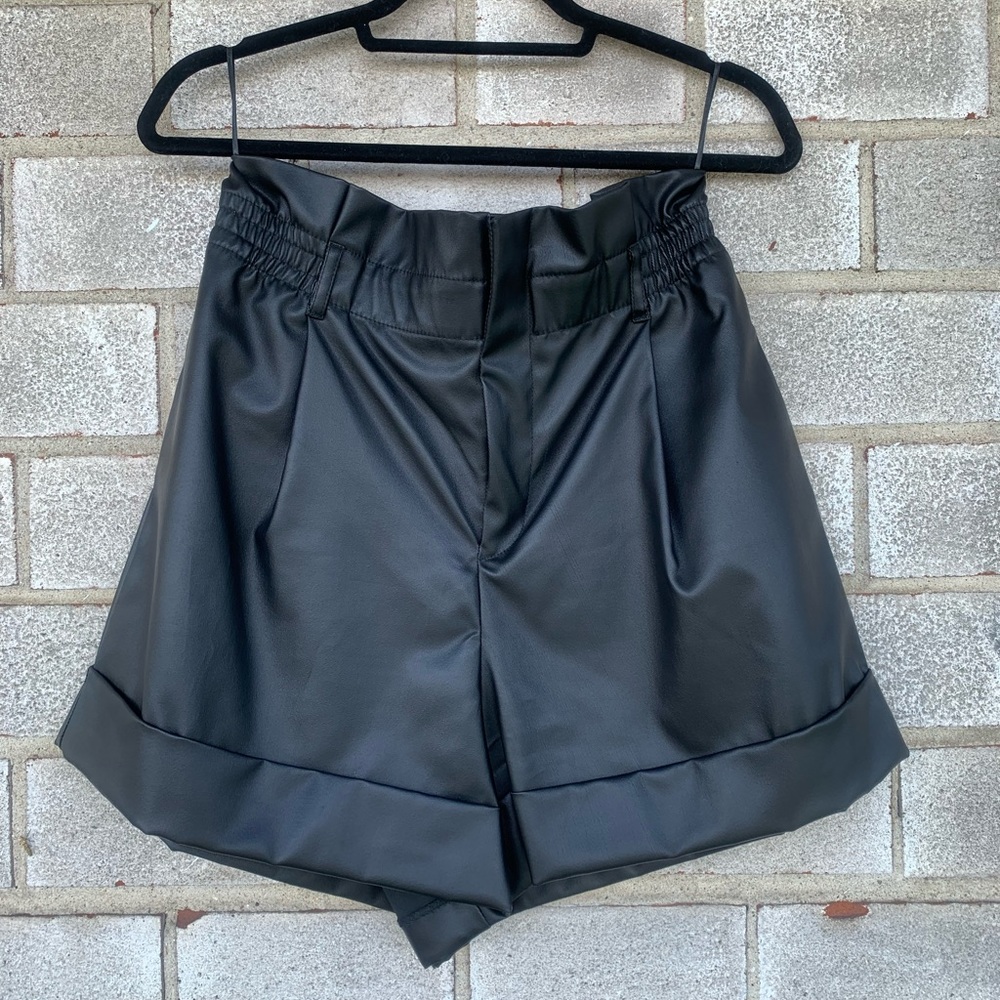 Zara coated shorts